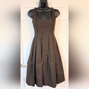 J. CREW Brown Ruffled Tank Dress